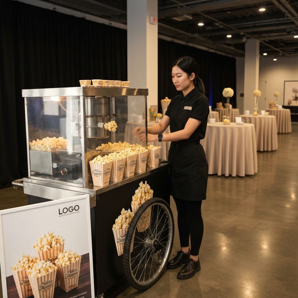 Popcorn cart setup