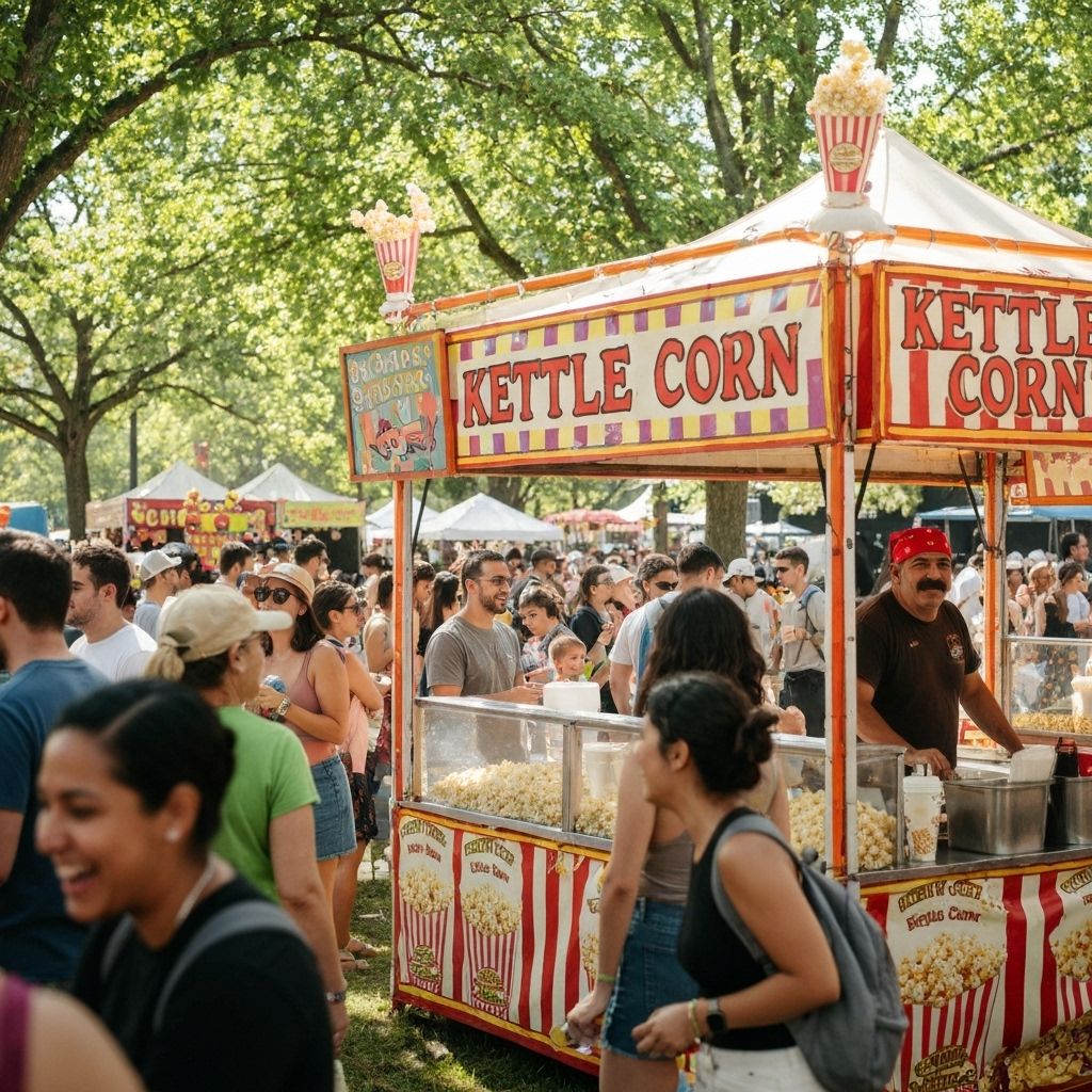 Kettle corn festival booth